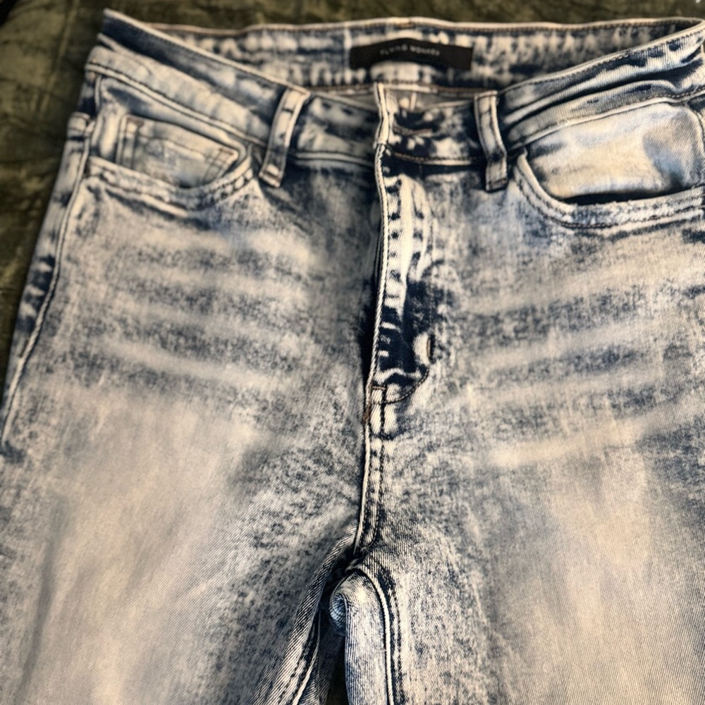 Buckle Blue Acid Wash Denim , cute bell bottom style jeans a lot of stretch